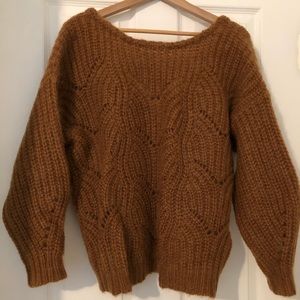 Sézane Simone Sweater Camel Size Small